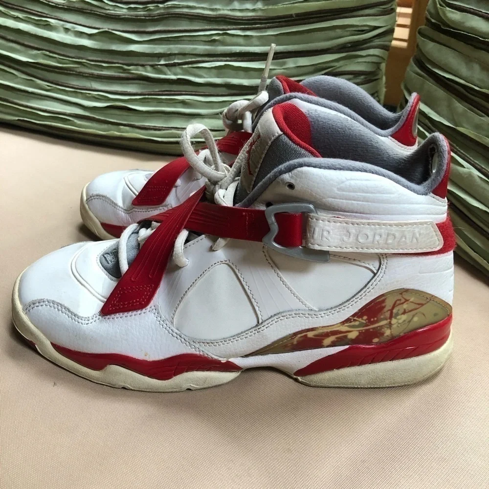 Air Jordan 8.0 White‎ Varsity Red Stealth Size 7 Y